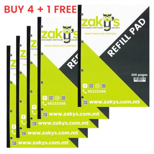 Picture of 4+1 FREE REFILL PAD ZAKYS 200 PAGES GLUED